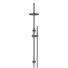 Round Gooseneck 200mm Twin Shower With Single Function Hand Shower